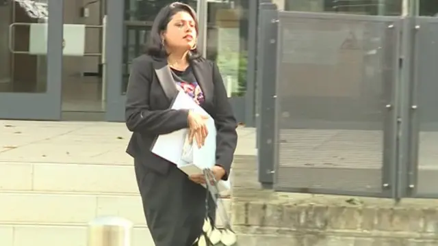 Honey Rose joutside Ipswich Crown Court