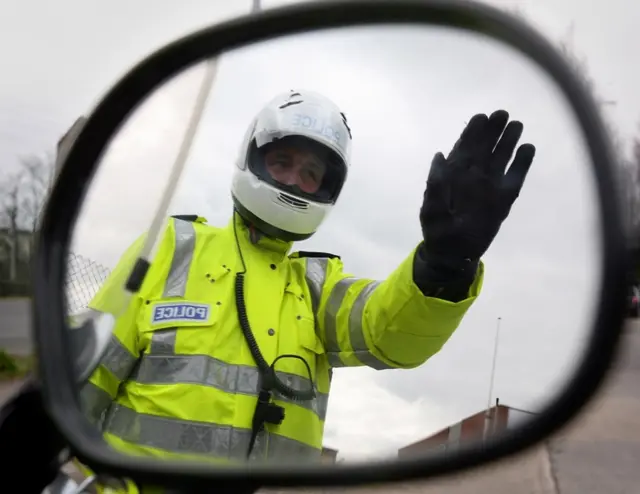 Road traffic Police officer. Pic: PA