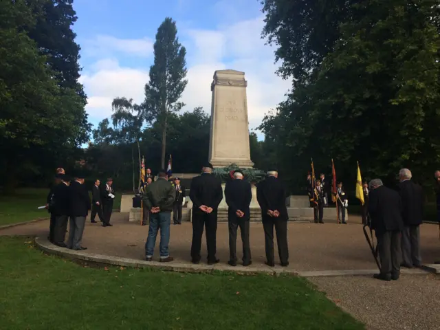 Members of the RBL around the cenotaph