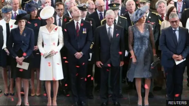 The Duke and Duchess of Cambridge William and Kate attending memorial services in Belgium