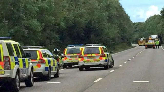 A361 crash scene