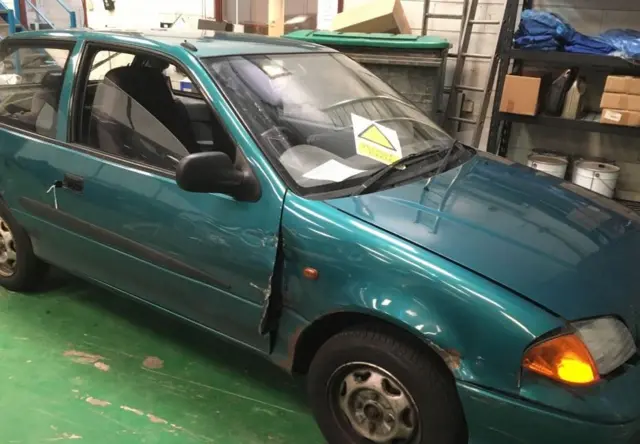 Seized car