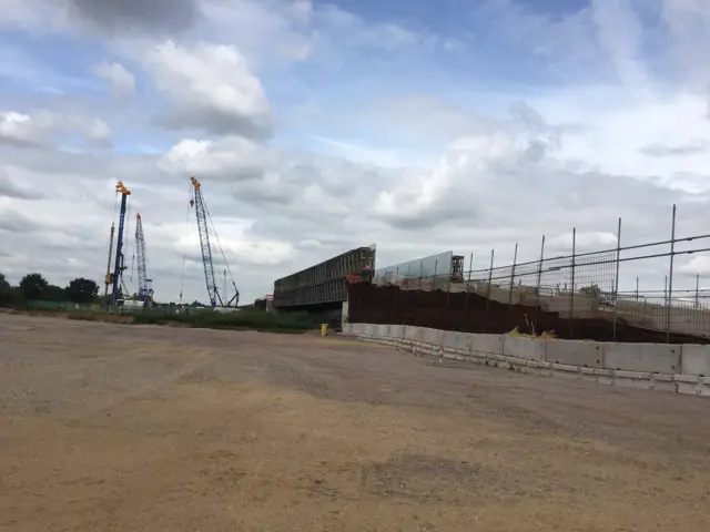 A14 upgrade construction site