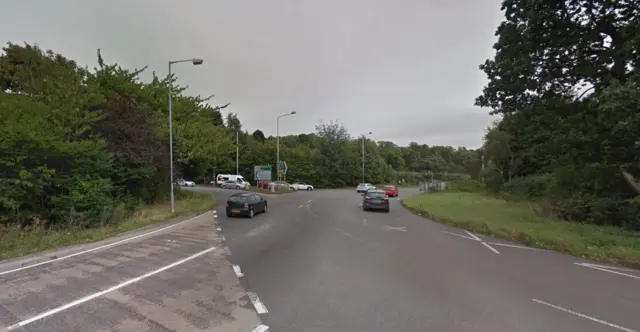 Police chase from Nottingham Knight Roundabout