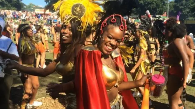 People celebrating Leeds carnival