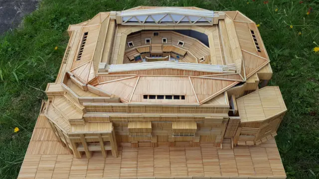 Wimbledon Centre Court made from toothpicks