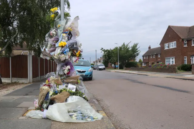 Floral tributes to Mr Malhouse