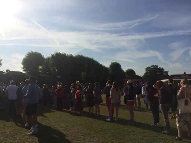 Queues for the loo at Wimbledon Park