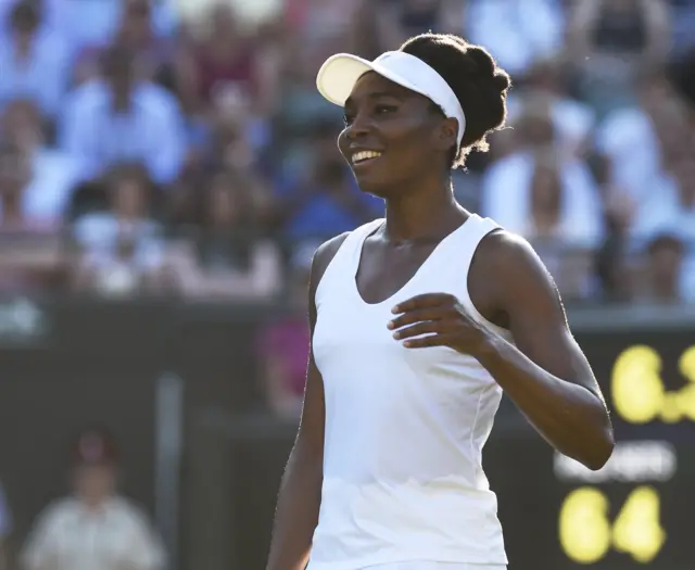 Venus Williams celebrates