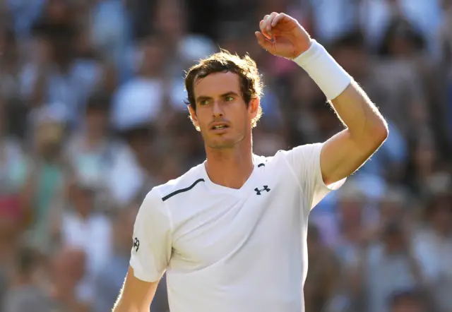 Andy Murray celebrates