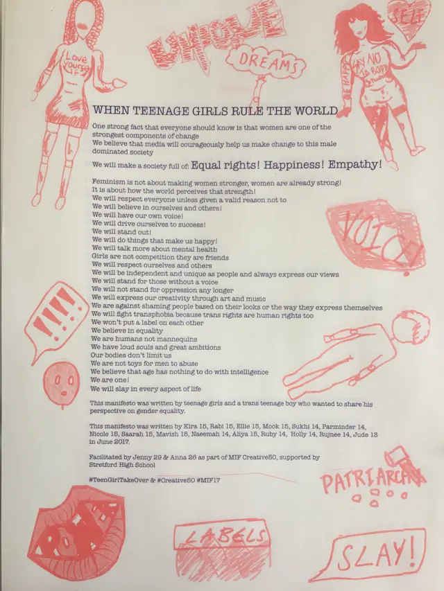 Image of poem with annotations