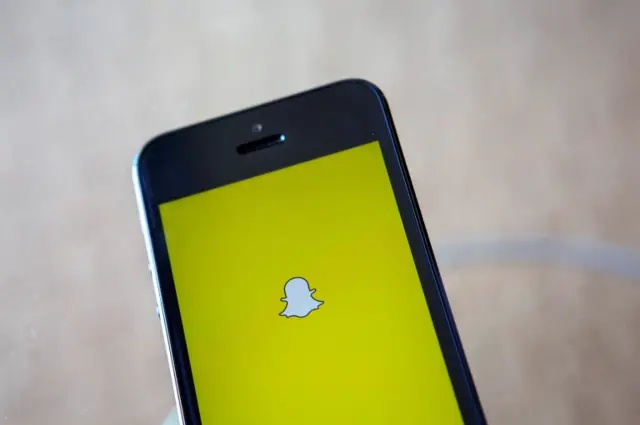 Snapchat logo on a smartphone