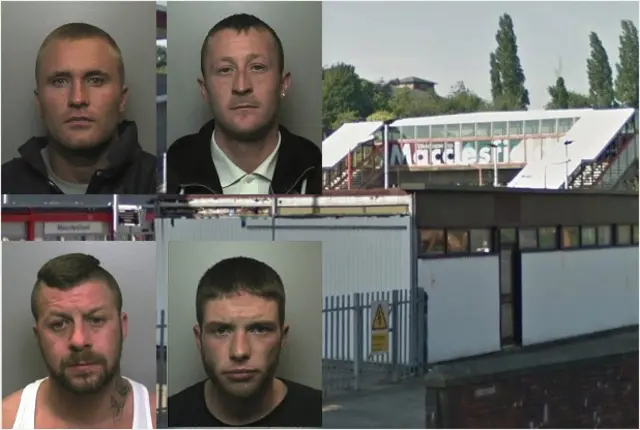 Picture of men jailed for attack at railway station