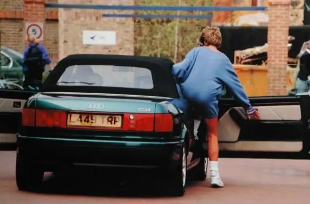 Diana, Princess of Wales with car