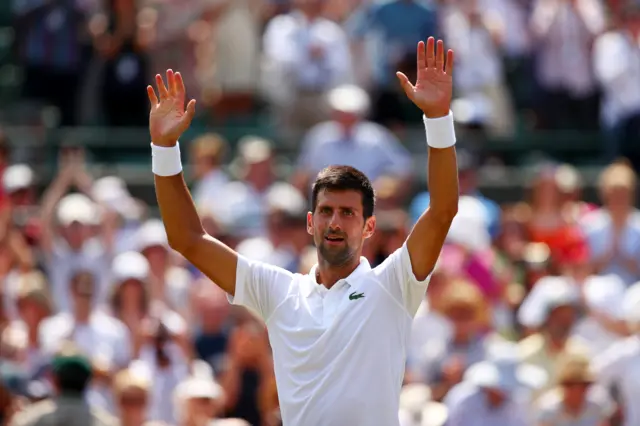 Djokovic celebrates