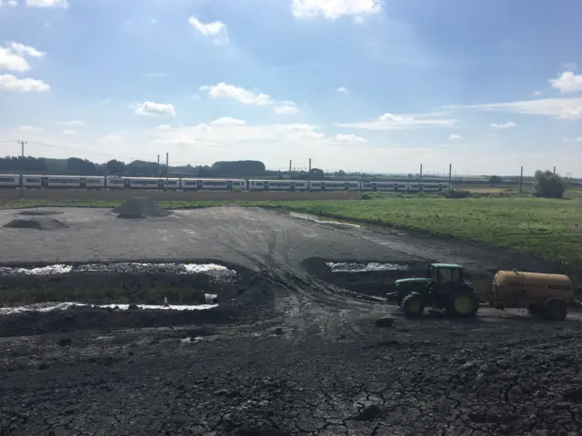 Construction site for new Ely bypass