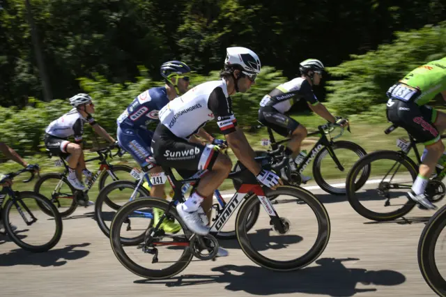 Michael Matthews rides in the peloton