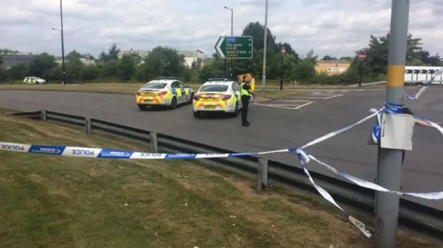 The scene of the crash
