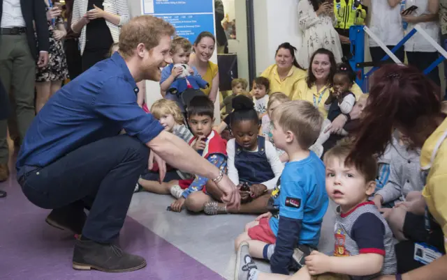 Prince Harry at Leeds CHildren's Hospital