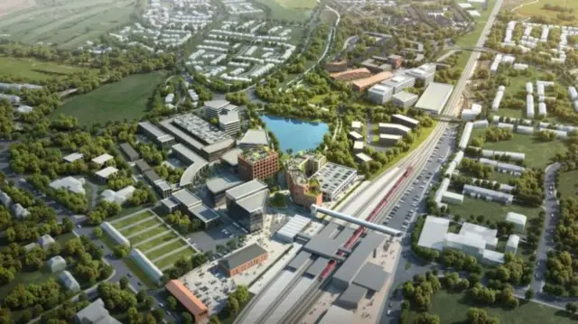 Artist's impression on masterplan