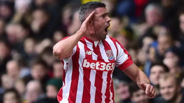 Jonathan Walters of Stoke City celebrates