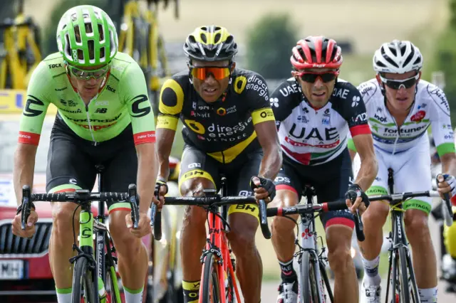 Riders in the breakaway