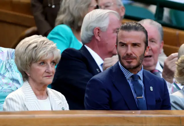 David Beckham and Mum Sandra