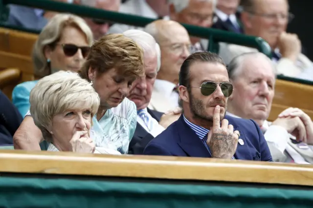 David Beckham with mum Sandra