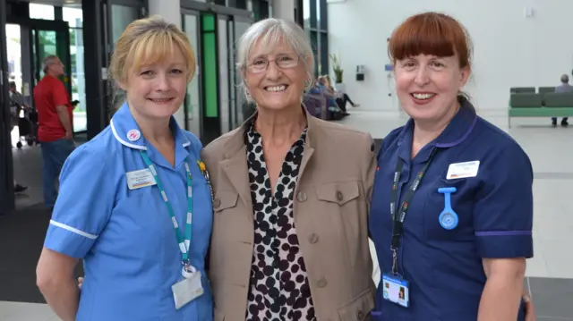 Karen Dowden, Joyce Edge and Sarah Reece