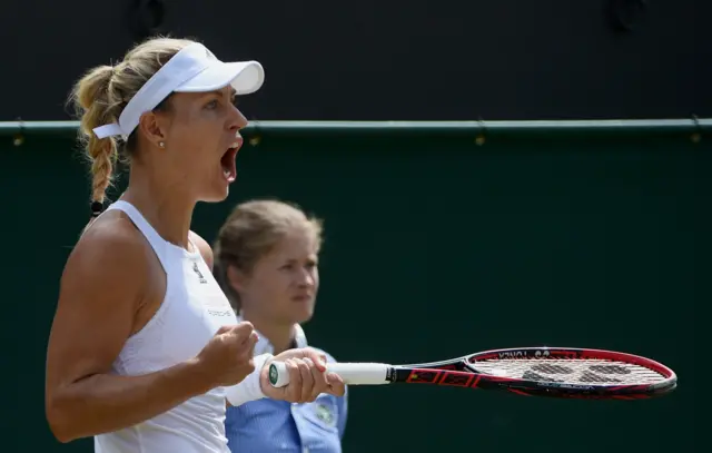 Angelique Kerber celebrates