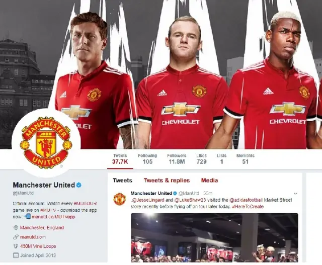 Manchester United official Twitter