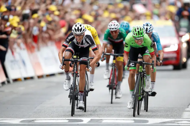 Finish at stage nine of the Tour De France