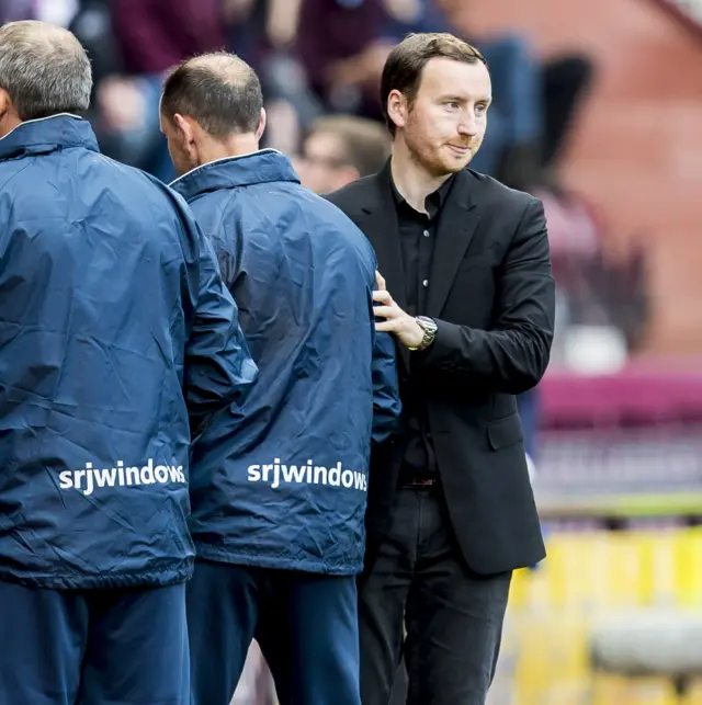 Ian Cathro's final game in charge was the League Cup draw with Dunfermline last weekend