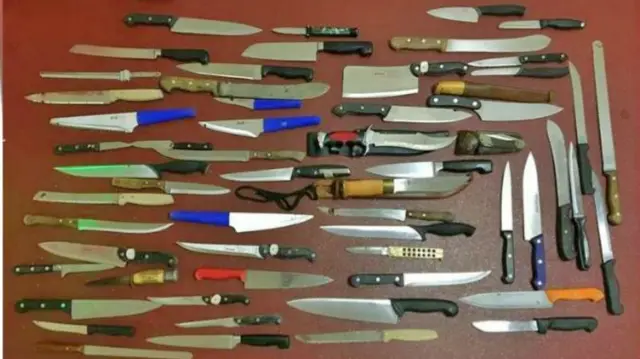 Knives. Pic: Devon and Cornwall Police