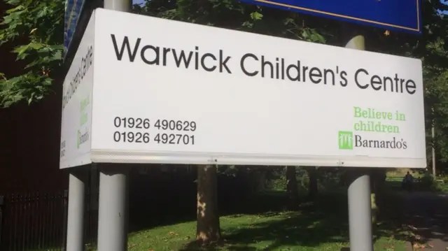 Warwick Children's Centre sign