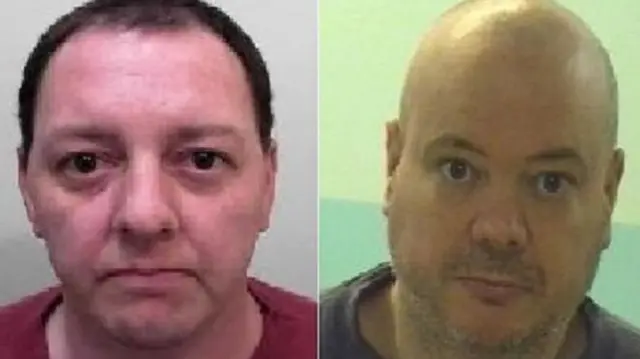 Christopher Addison (left) and Scott Noon absconded from HMP Leyhill on Thursday