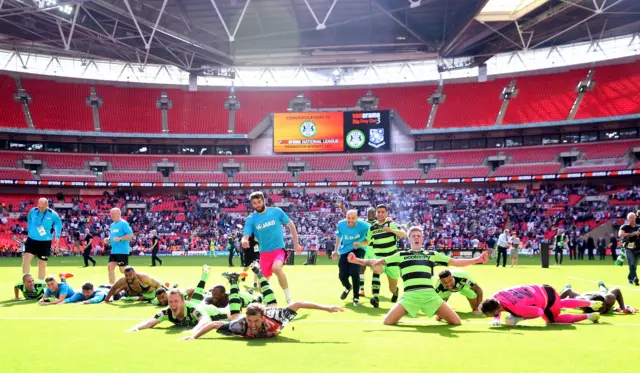 Forest Green celebrate