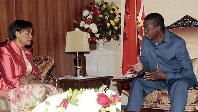 Commonwealth Secretary General Patricia Holland meeting Zambian President Lungu