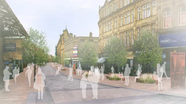 Artist impression of Market Street regeneration