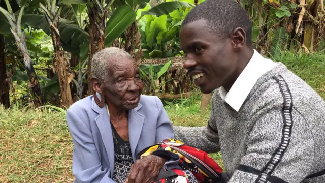 Man with older woman