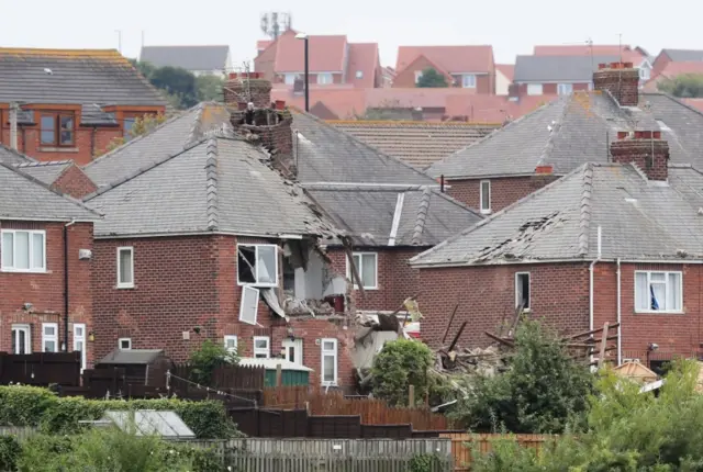 Houses damaged