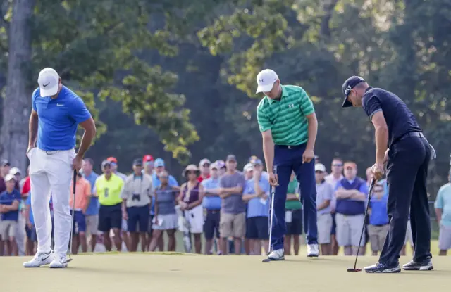 Jordan Spieth, Brooks Koepka and Sergio Garcia