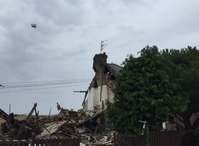 House destroyed by explosion