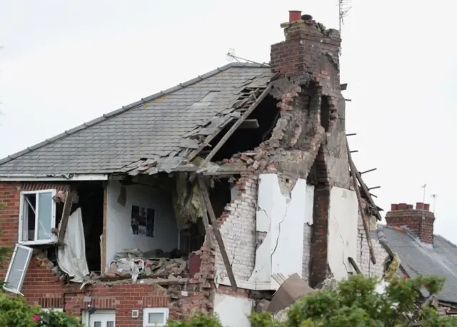 House damaged by explosion