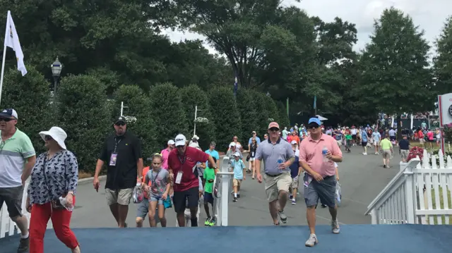 Crowds at Quail Hollow