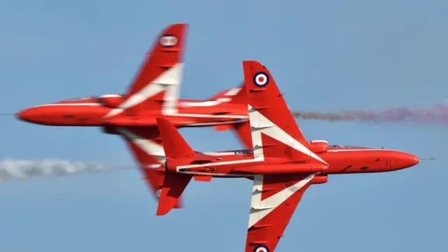 Red Arrows at Lyme Regis