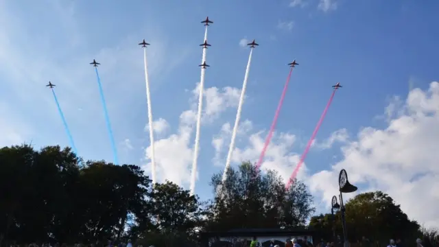 Red Arrows at Lyme Regis