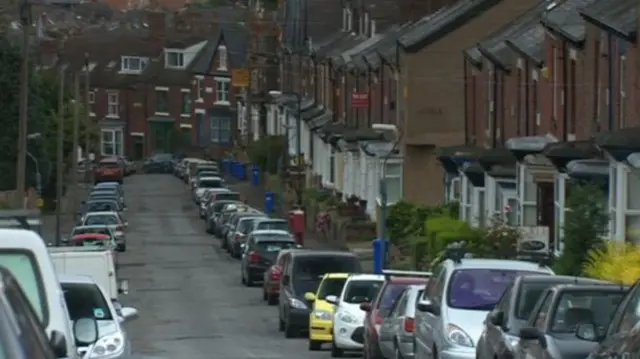 Sheffield street with bins out