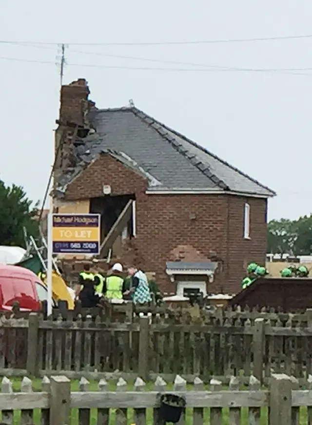 Scene of explosion in Sunderland