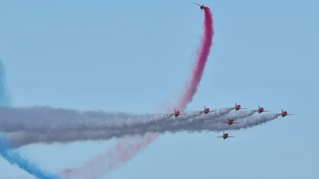 Red Arrows at Lyme Regis